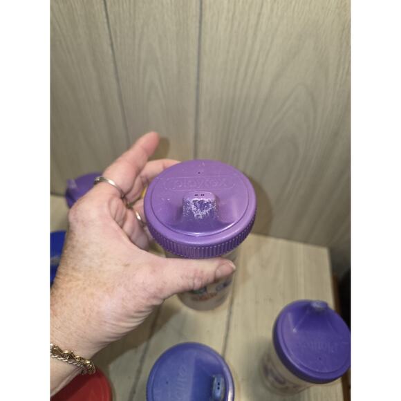 Vtg 90s Playtex Sippy Cups Valves Lot Of 10 Dinosaur Fish Chick Train Flaw Read - Picture 16 of 16